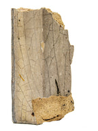 original 1914 white glazed terra cotta fluted column fragment salvaged from cook county hospital