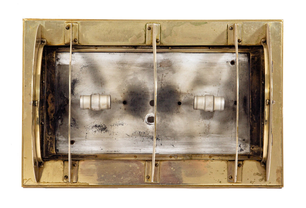 historically-important Holabird and root-designed 1930 american art deco streamlined style chicago board of trade building interior lobby polished brass ceiling light