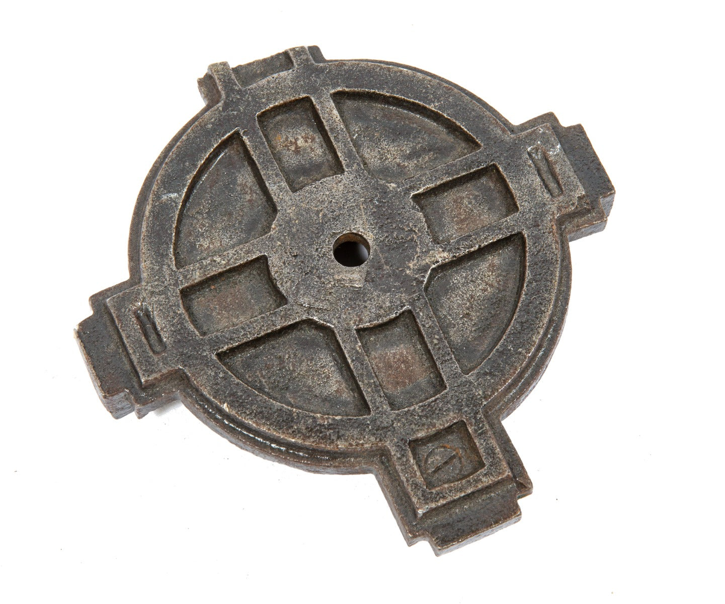 original hugh garden-designed 1907 ornamental cast iron interior staircase baluster fragment salvaged from michael reese hospital