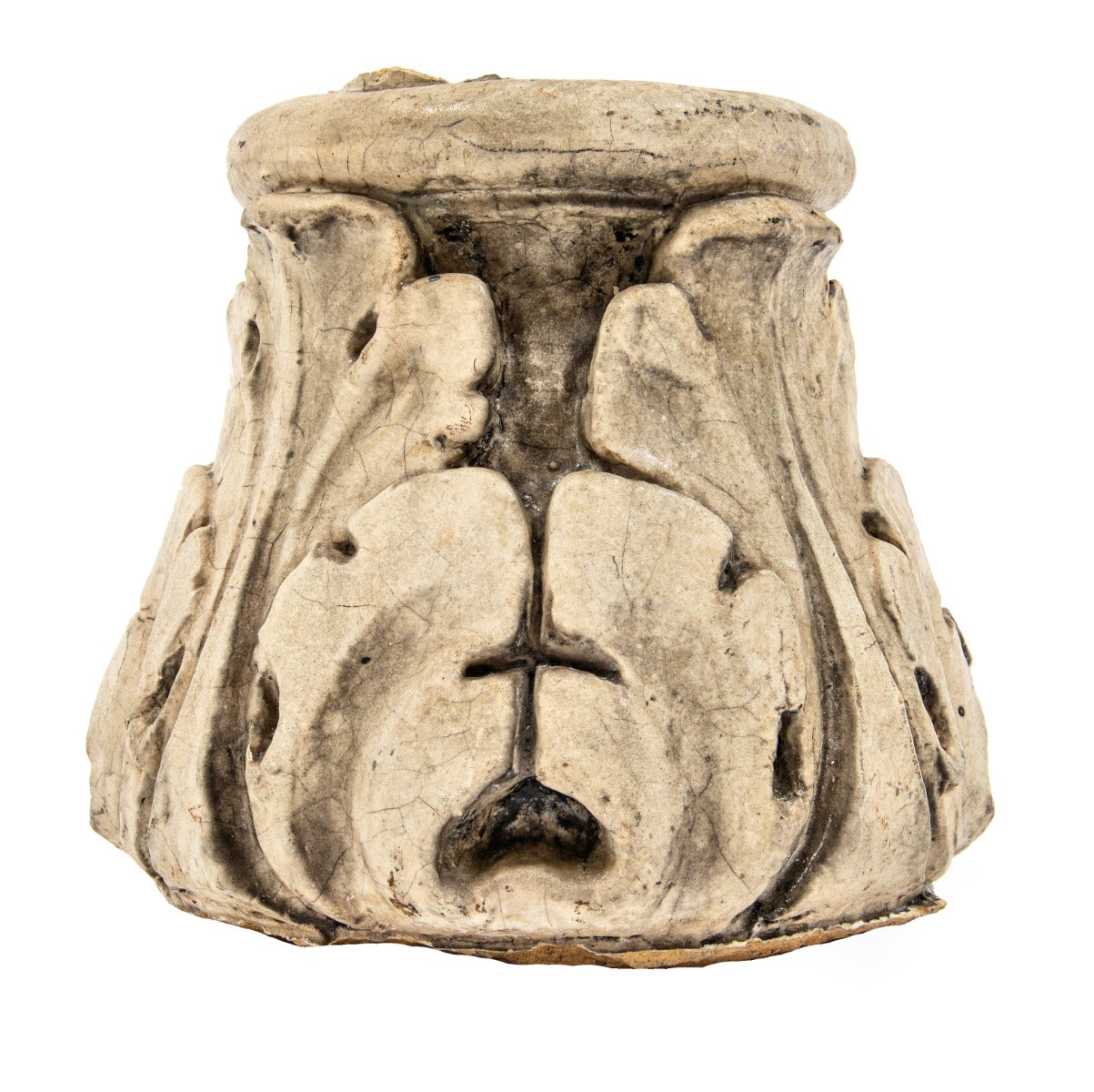 historically-important exterior white glazed wrigley building white glazed terra cotta rooftop finial fragment