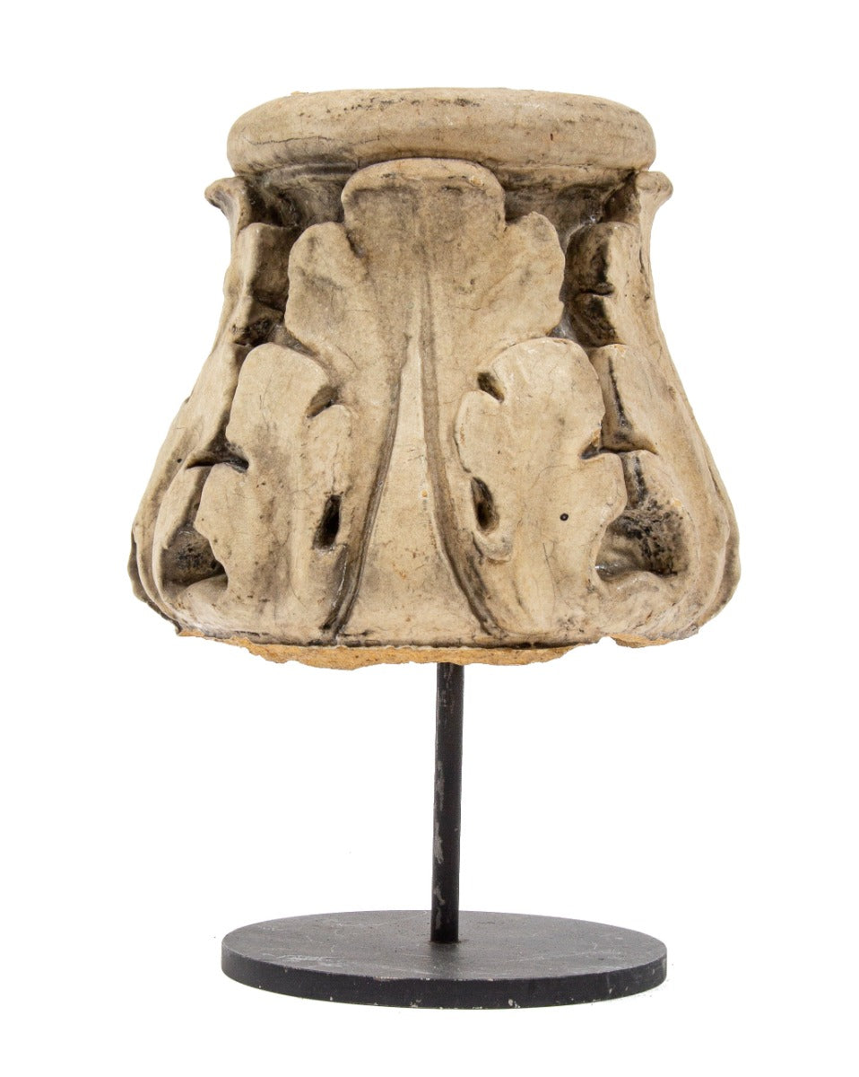 historically-important exterior white glazed wrigley building white glazed terra cotta rooftop finial fragment