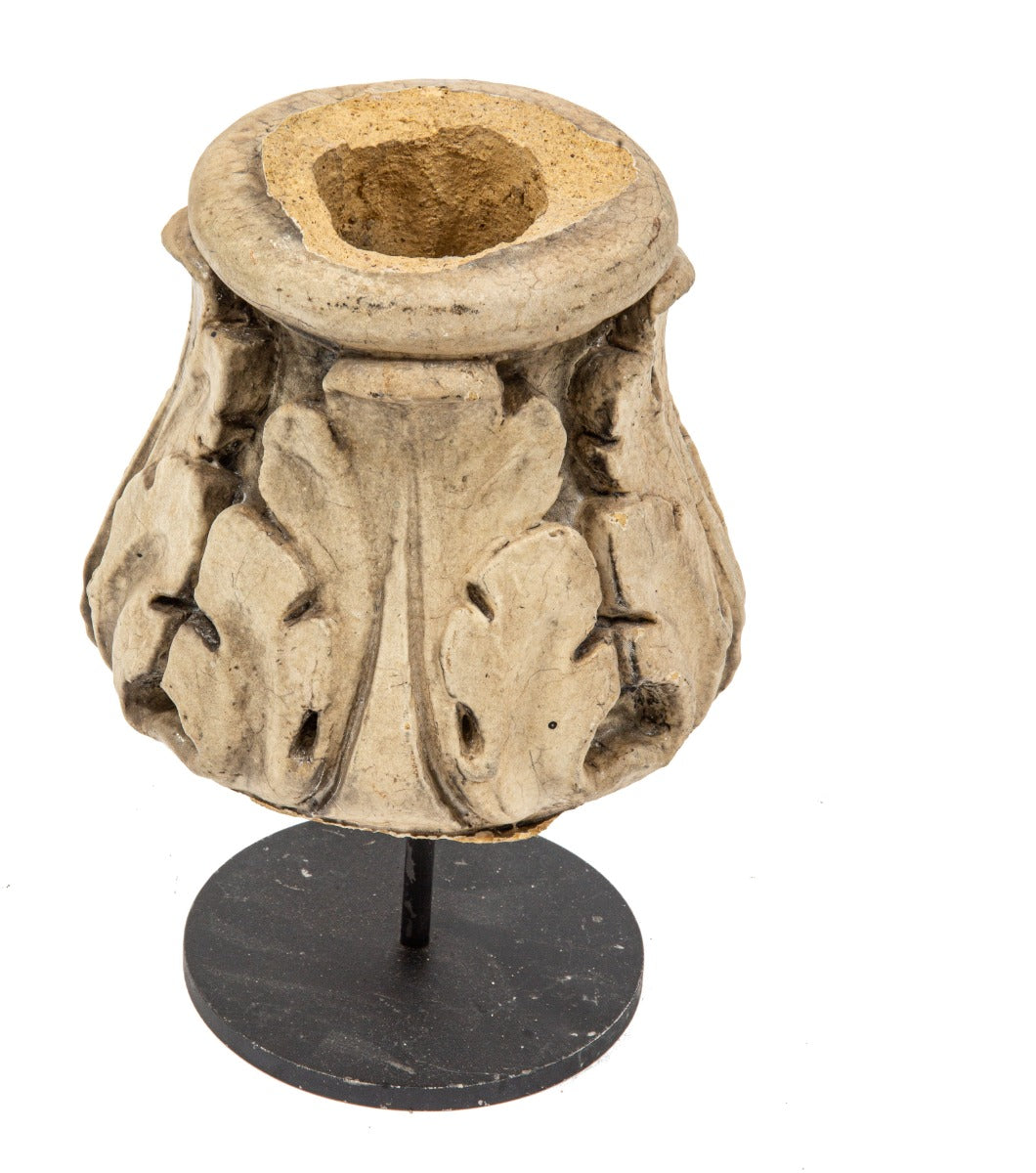 historically-important exterior white glazed wrigley building white glazed terra cotta rooftop finial fragment