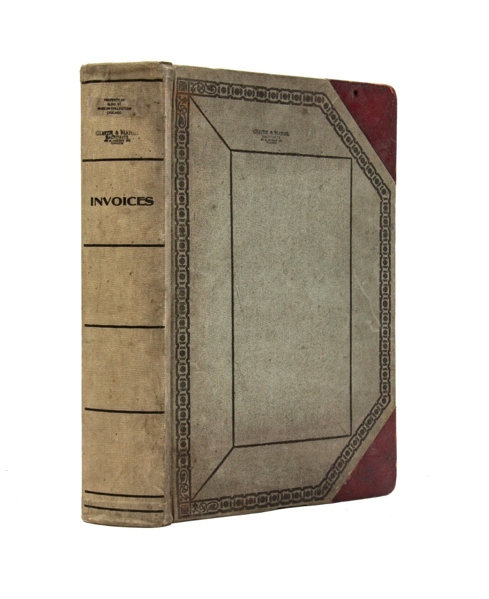 historically important original 1920s graven and mayger architectual firm oversized ledger and invoice book