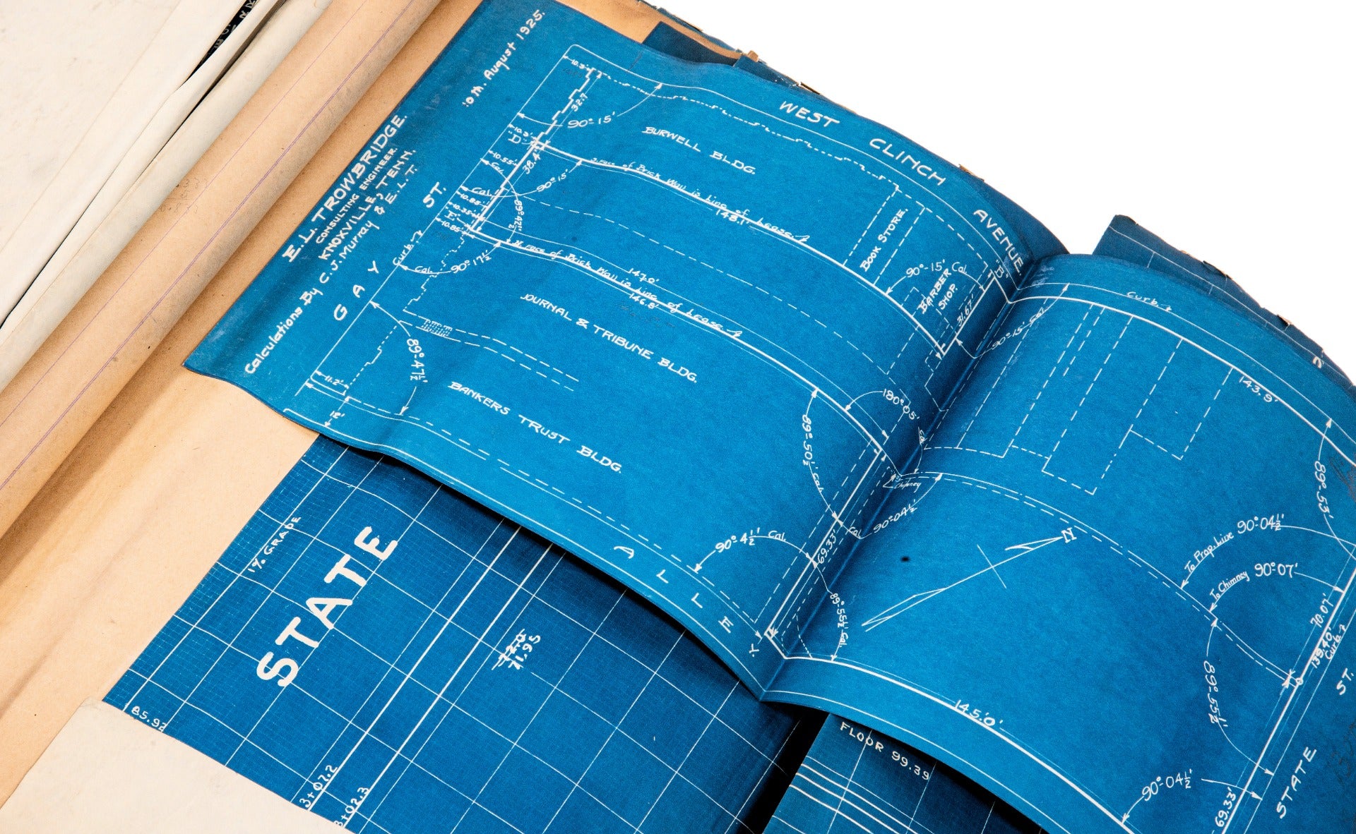 historically important original 1920s graven and mayger architectual firm oversized ledger and invoice book