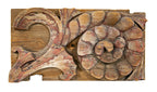 original 1880 john edelmann-designed painted carved pine wood exterior residential cornice panel