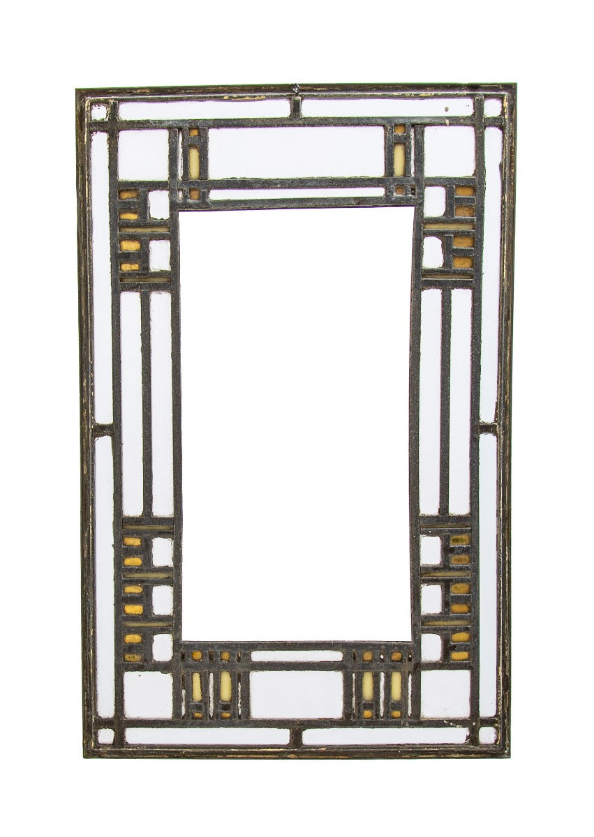 early 20th century prairie style leaded glass window attributed to robert s. spencer