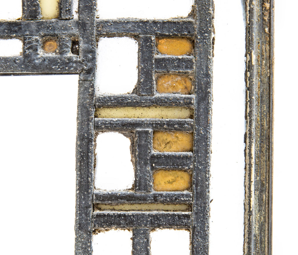 early 20th century prairie style leaded glass window attributed to robert s. spencer