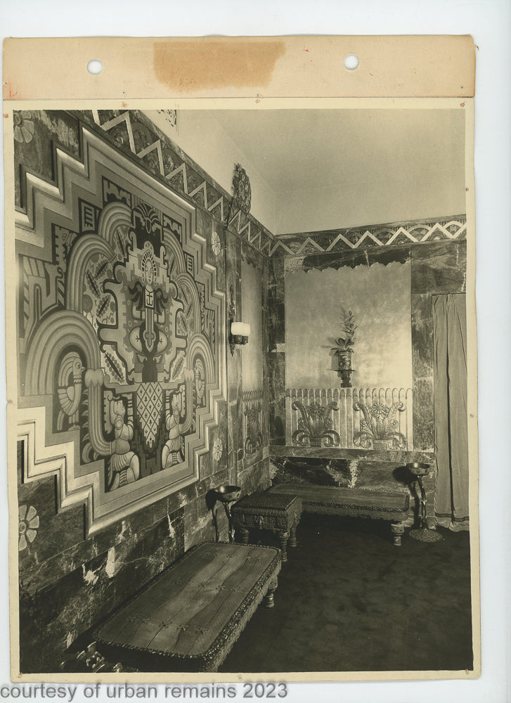 large lot of original 1928 mayan revival fisher theater detroit 8 x 10 photographs from the firm of graven and mayger