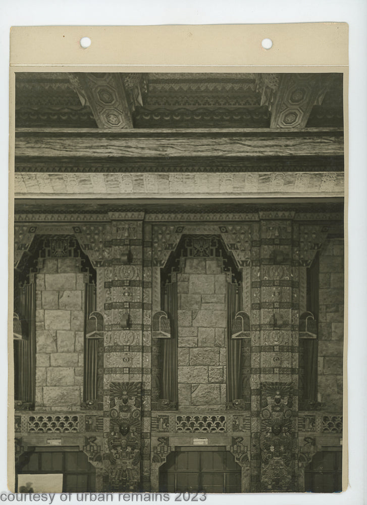 large lot of original 1928 mayan revival fisher theater detroit 8 x 10 photographs from the firm of graven and mayger