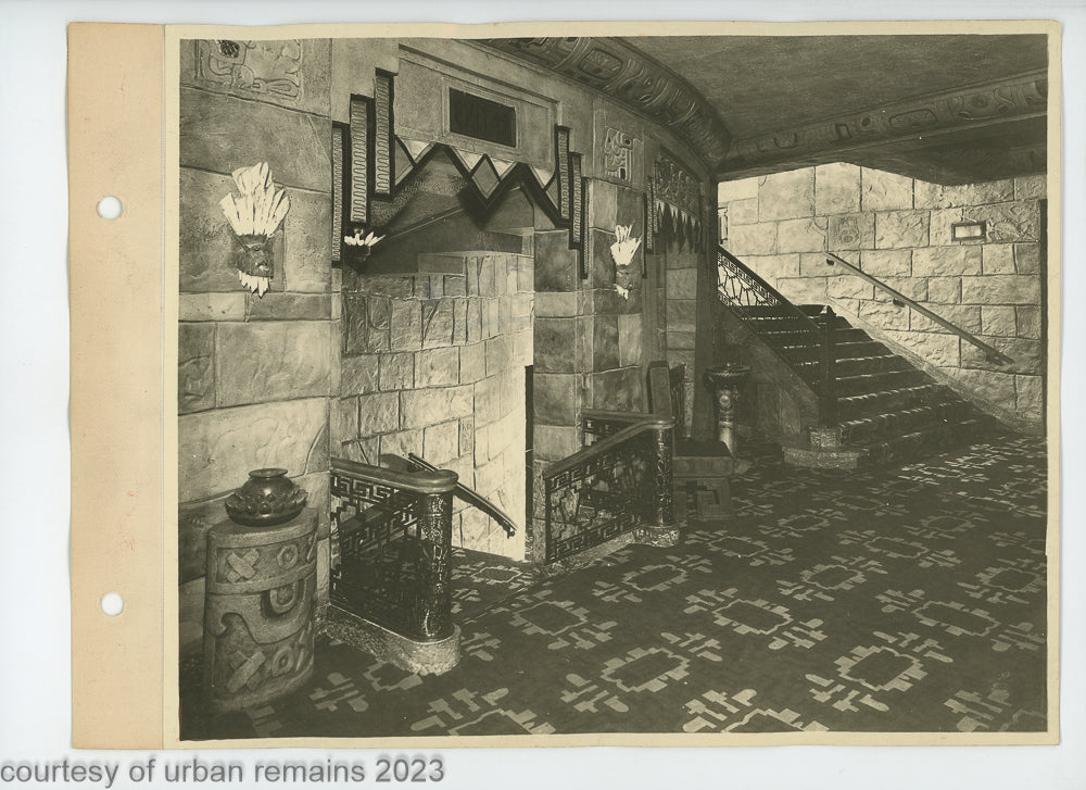 large lot of original 1928 mayan revival fisher theater detroit 8 x 10 photographs from the firm of graven and mayger