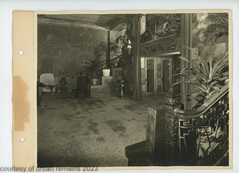 large lot of original 1928 mayan revival fisher theater detroit 8 x 10 photographs from the firm of graven and mayger