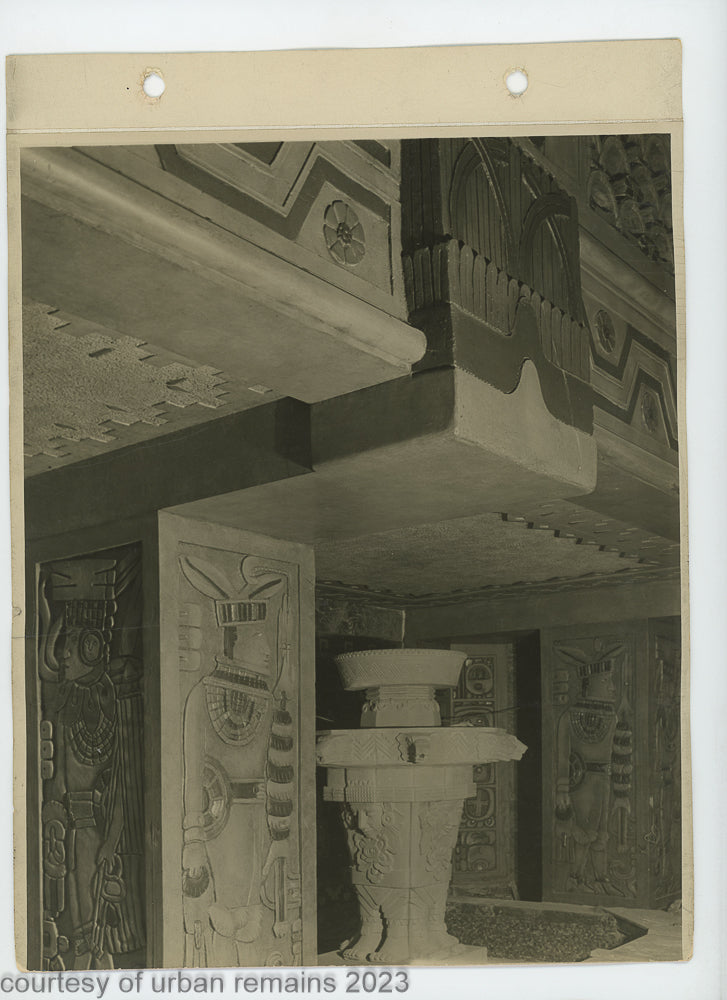 large lot of original 1928 mayan revival fisher theater detroit 8 x 10 photographs from the firm of graven and mayger