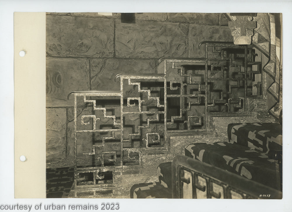 large lot of original 1928 mayan revival fisher theater detroit 8 x 10 photographs from the firm of graven and mayger