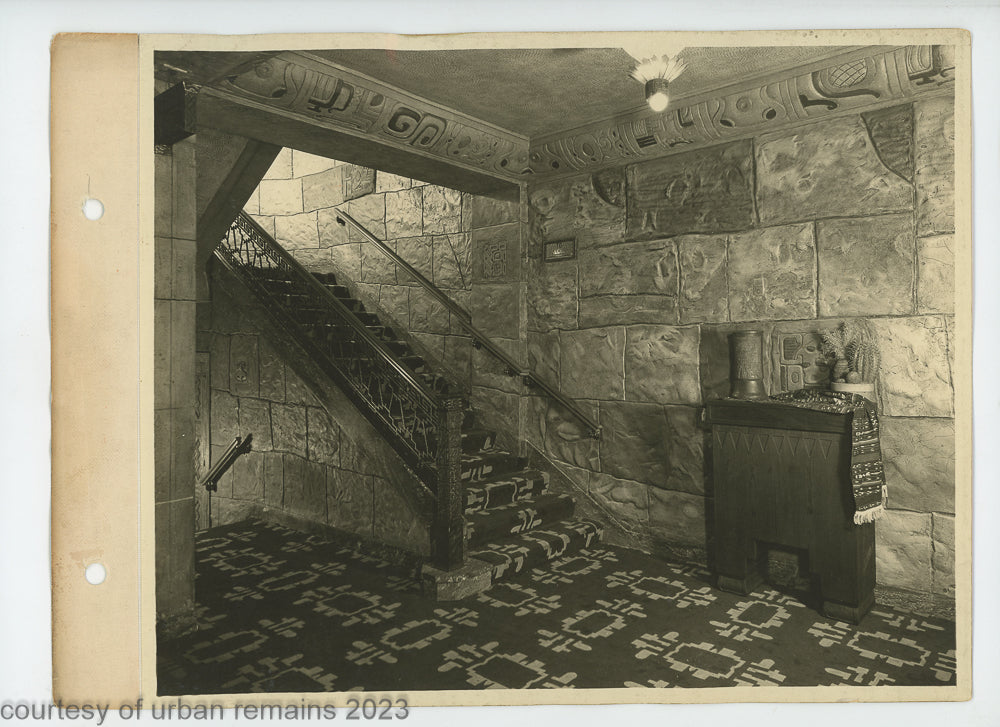 large lot of original 1928 mayan revival fisher theater detroit 8 x 10 photographs from the firm of graven and mayger