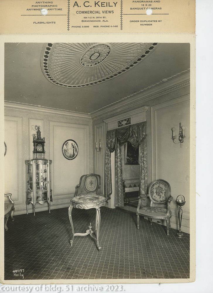 complete set of original 8 x 10 a.c. keily linen-backed photographic prints of graven and mayger's alabama theater