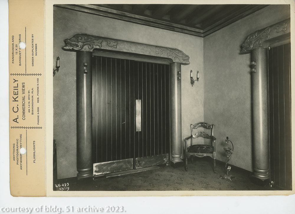 complete set of original 8 x 10 a.c. keily linen-backed photographic prints of graven and mayger's alabama theater