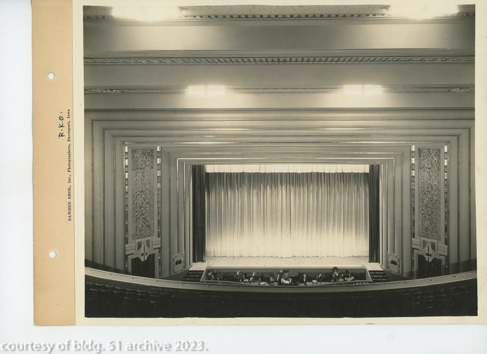 original set of original bawden brothers photographic prints of graven and mayger's rko orpheum theater, located in davenport, ia.