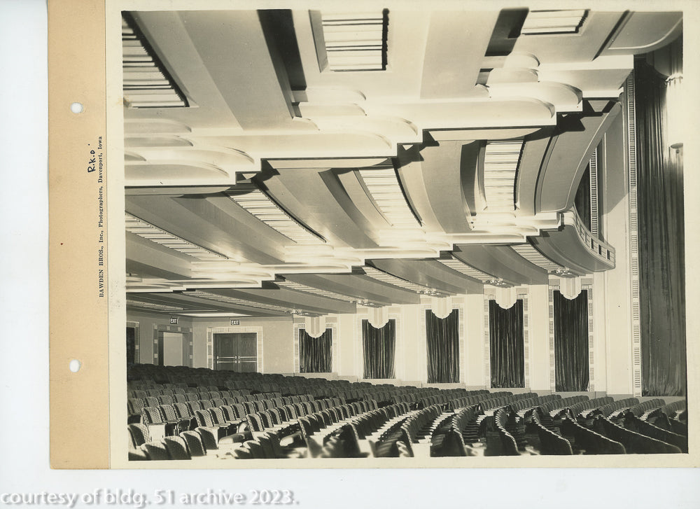 original set of original bawden brothers photographic prints of graven and mayger's rko orpheum theater, located in davenport, ia.