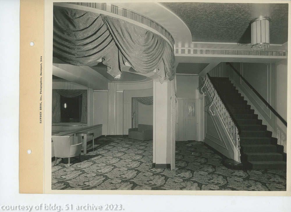 original set of original bawden brothers photographic prints of graven and mayger's rko orpheum theater, located in davenport, ia.