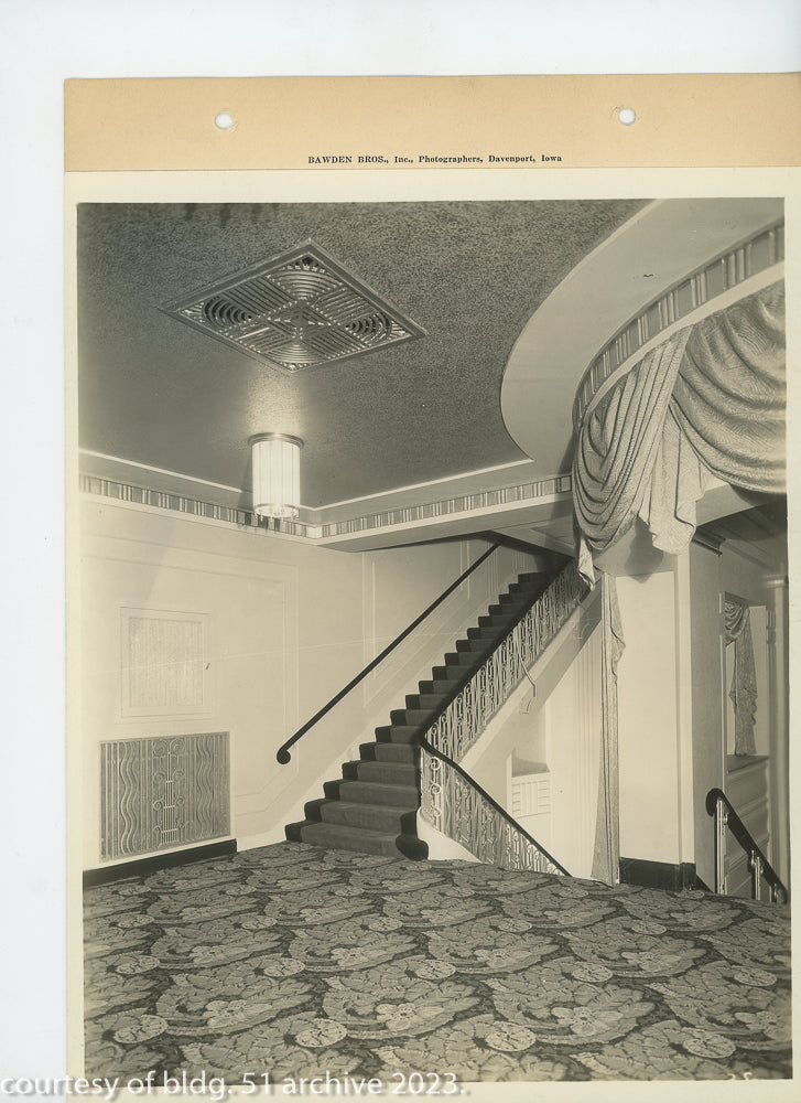 original set of original bawden brothers photographic prints of graven and mayger's rko orpheum theater, located in davenport, ia.