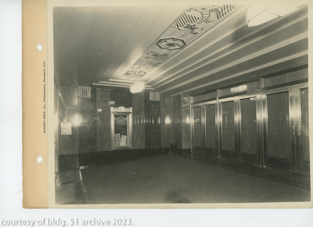 original set of original bawden brothers photographic prints of graven and mayger's rko orpheum theater, located in davenport, ia.