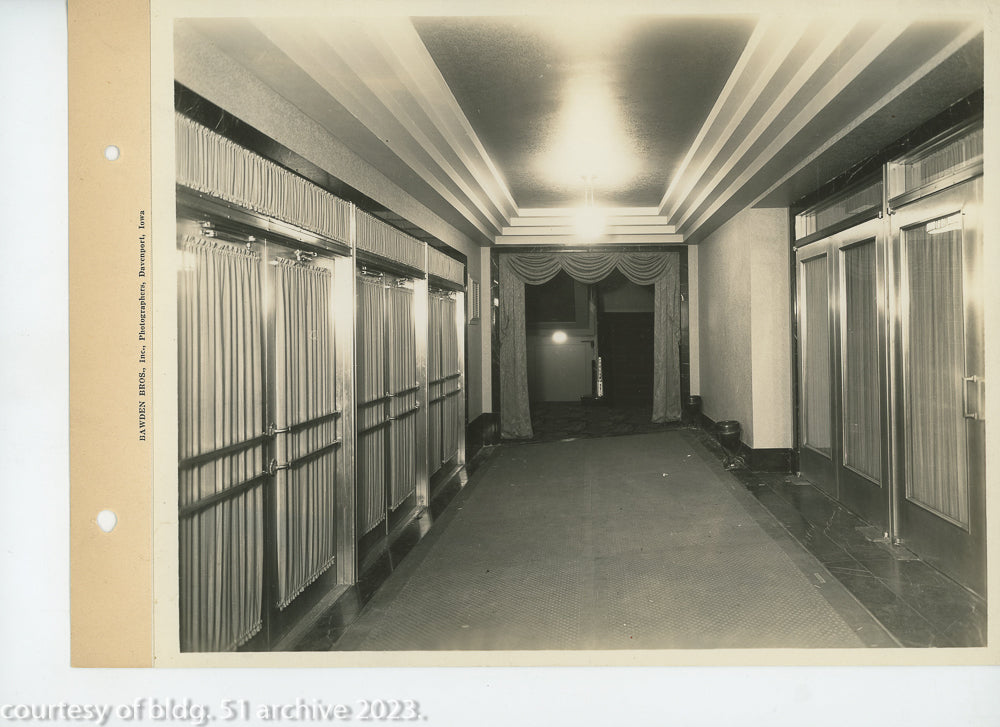 original set of original bawden brothers photographic prints of graven and mayger's rko orpheum theater, located in davenport, ia.