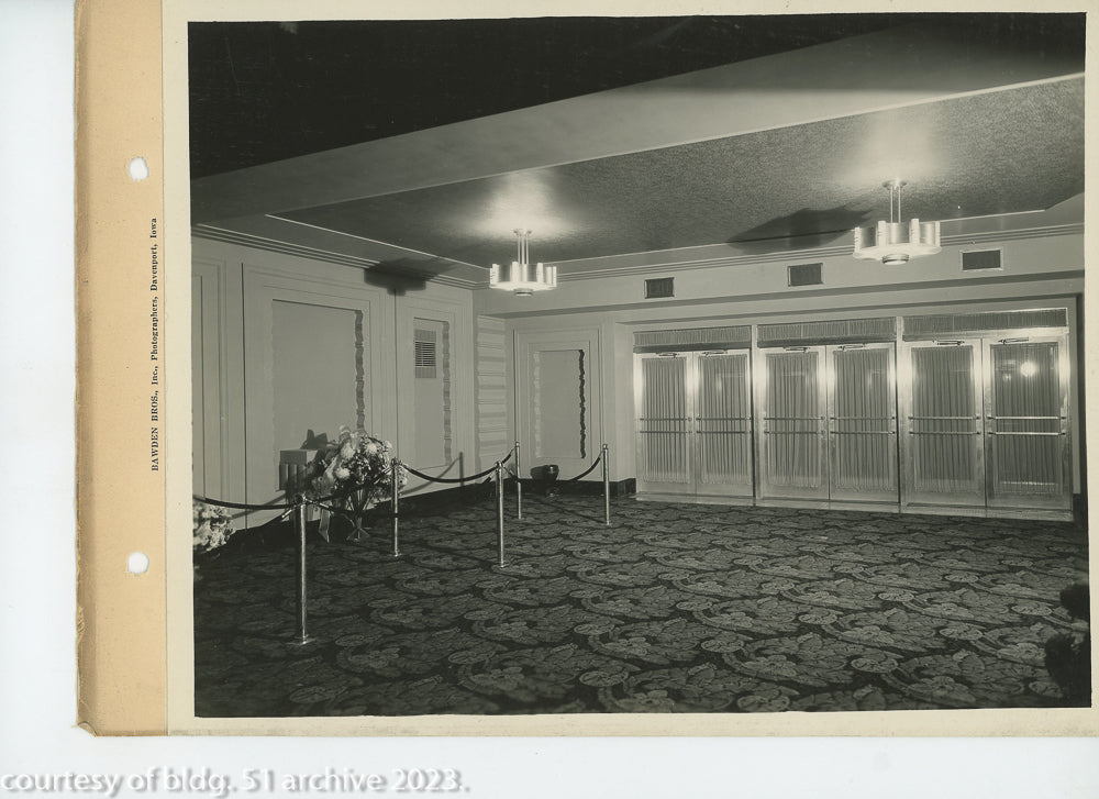 original set of original bawden brothers photographic prints of graven and mayger's rko orpheum theater, located in davenport, ia.