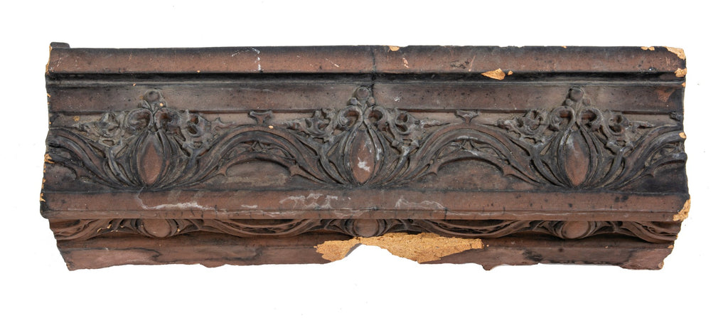 museum-quality 1906 original double-sided ornamental terra cotta designed by louis h. sullivan for felsenthal store and flats