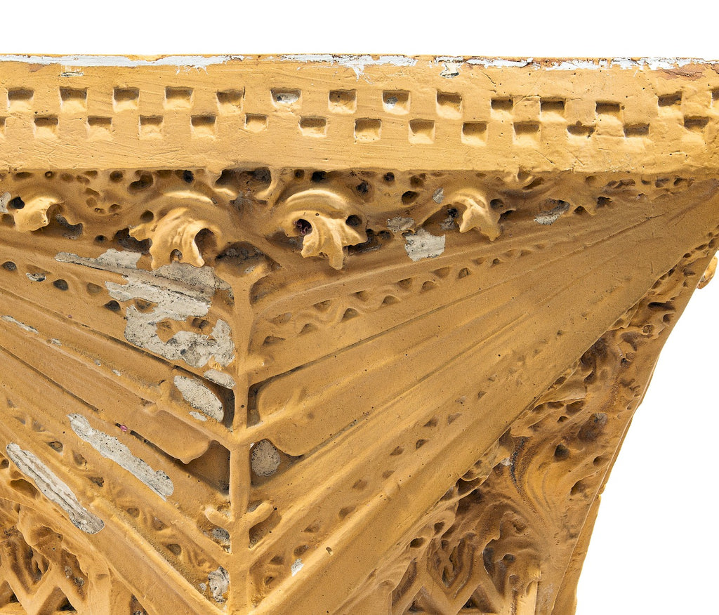 rare frank lloyd wright-designed plaster recast of an exterior 1897 isidore h. heller house three-sided capital