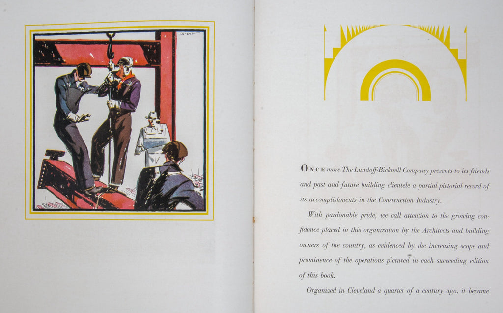 rare 1930s original hardbound lundhoff-bicknell company building construction promotional catalog