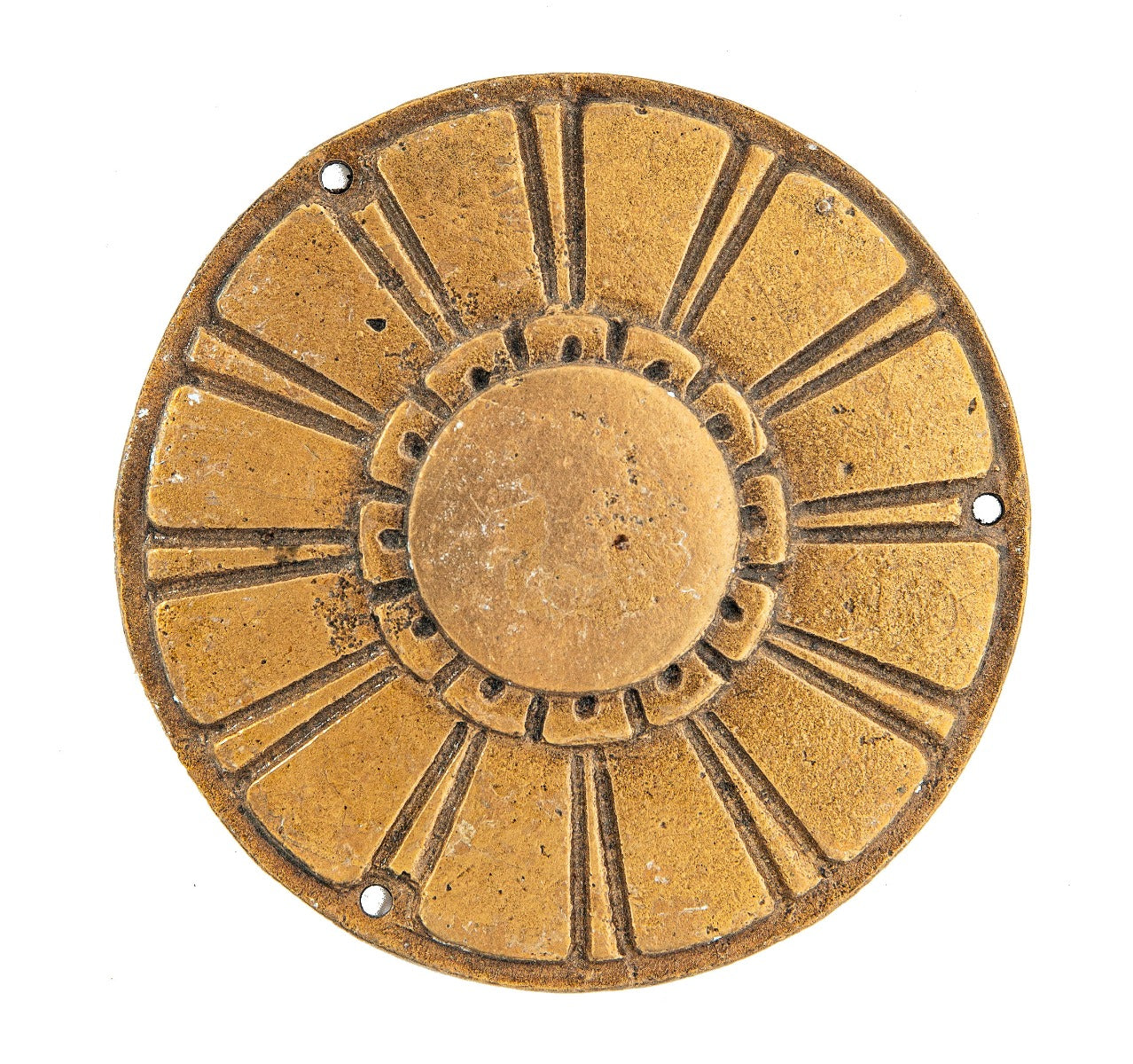 original 1920s cook county criminal courts building cast brass jury box medallion designed by holabird and roche