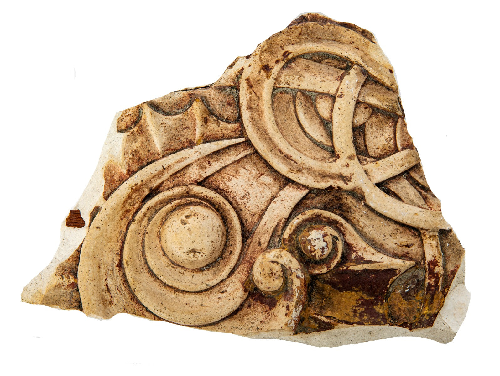 louis h. sullivan-designed ornamental cast plaster 1885 residential ceiling escutcheon fragment