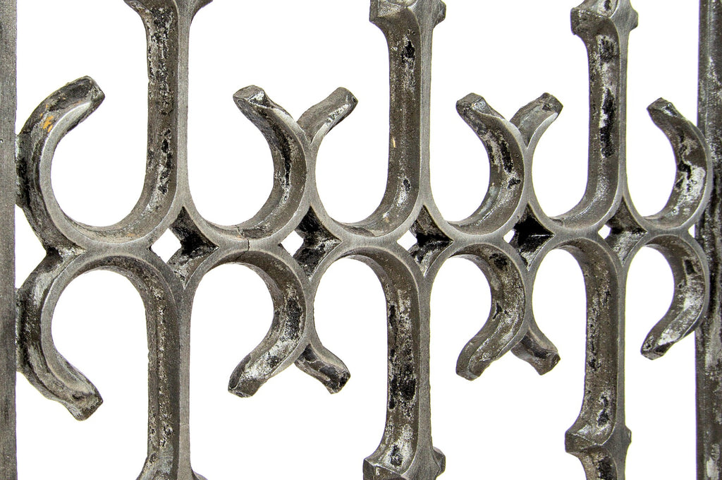 original 19th century jenney and mundie-designed interior cast aluminum isabella building elevator cage grille