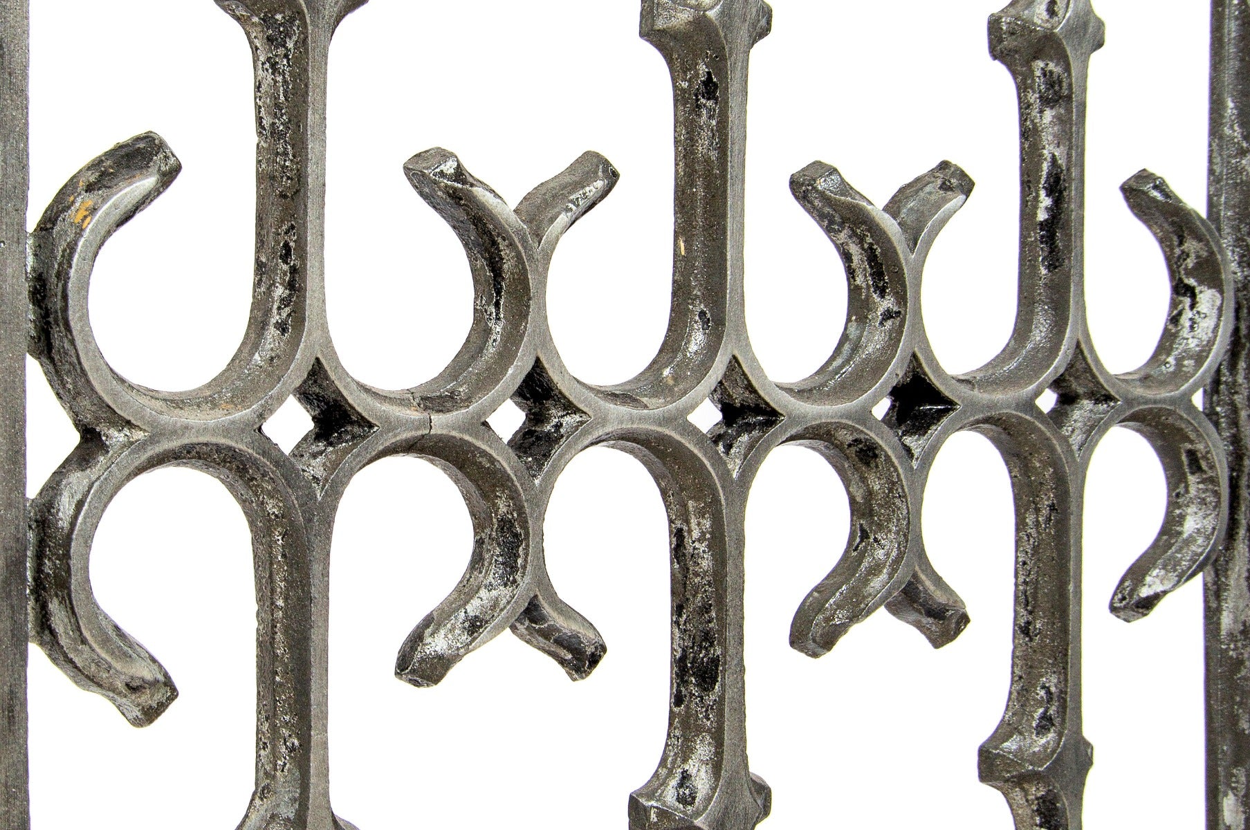 original 19th century jenney and mundie-designed interior cast aluminum isabella building elevator cage grille