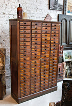 rare early 20th century original and intact woodruff quartered oak wood oversized filing/document cabinet