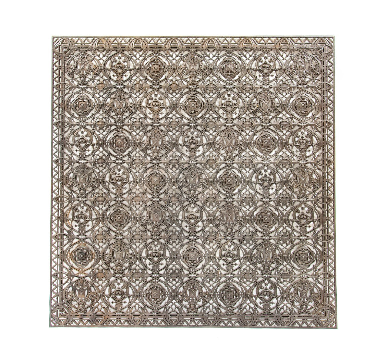 historically-important original early 20th century louis h. sullivan-designed cyrus hall mccormick ornamental cast iron interior residential radiator grille