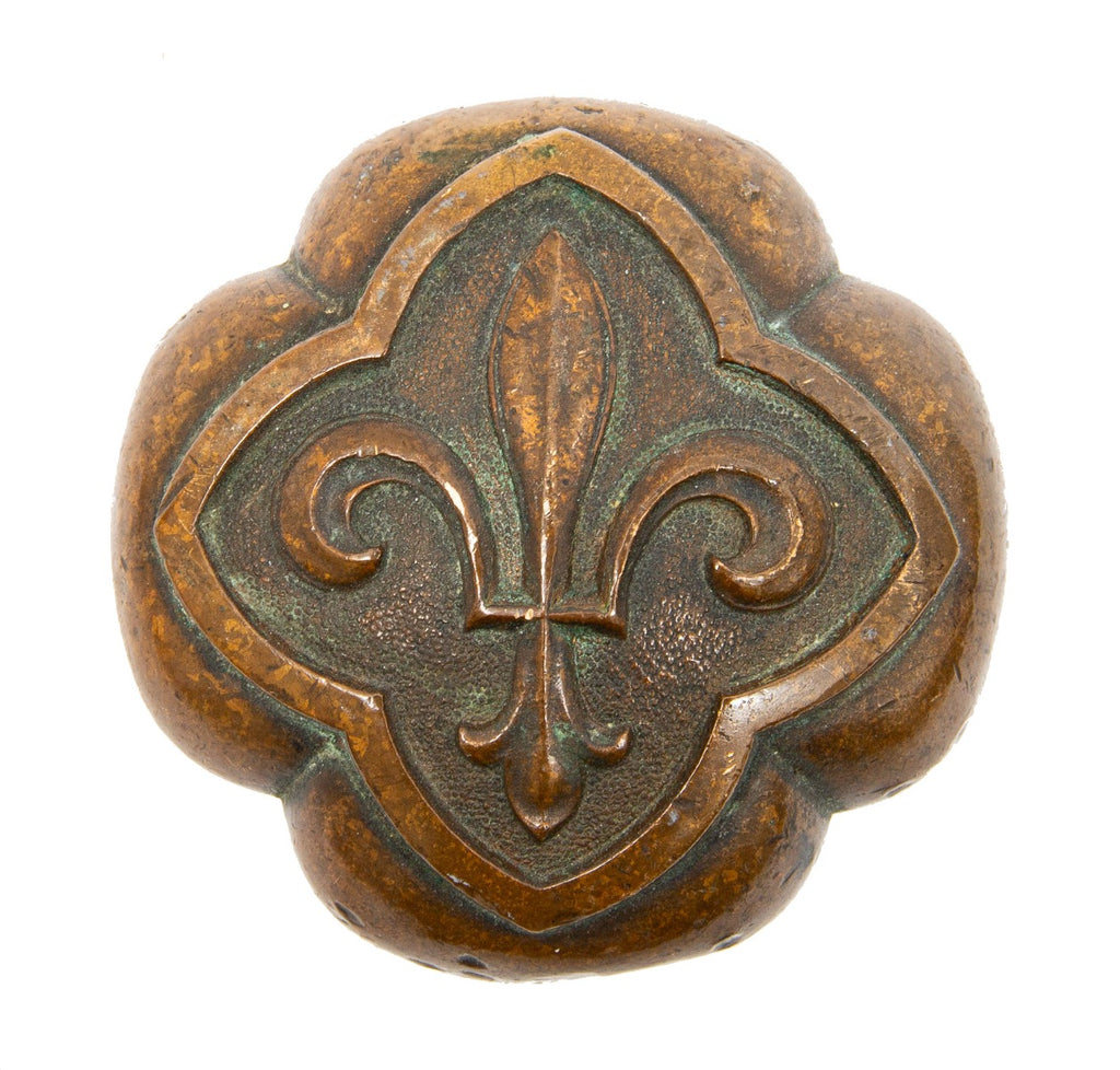 rare original historically important nicely aged cast bronze gothic style isabella building office door handle