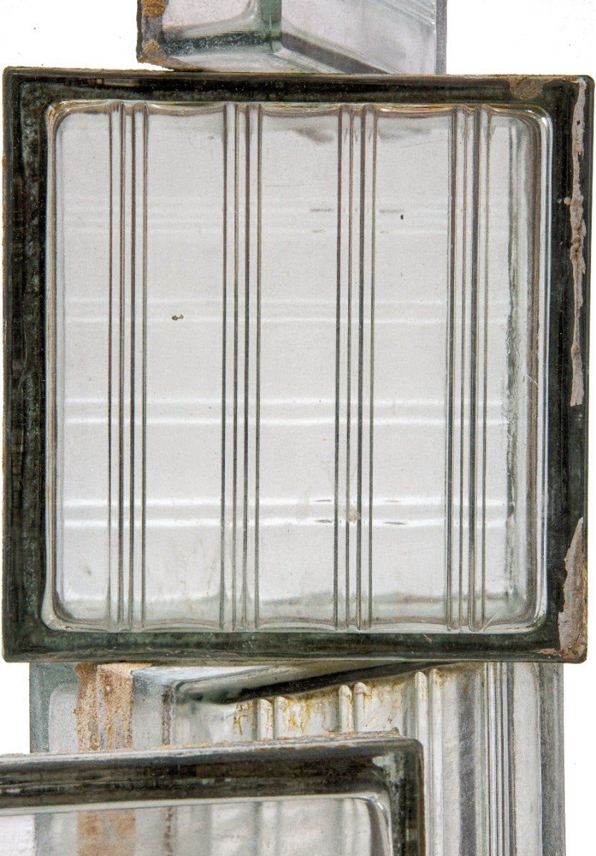 original soldered-joint textured glass window blocks salvaged from andrew rebori's 1938 florsheim residence