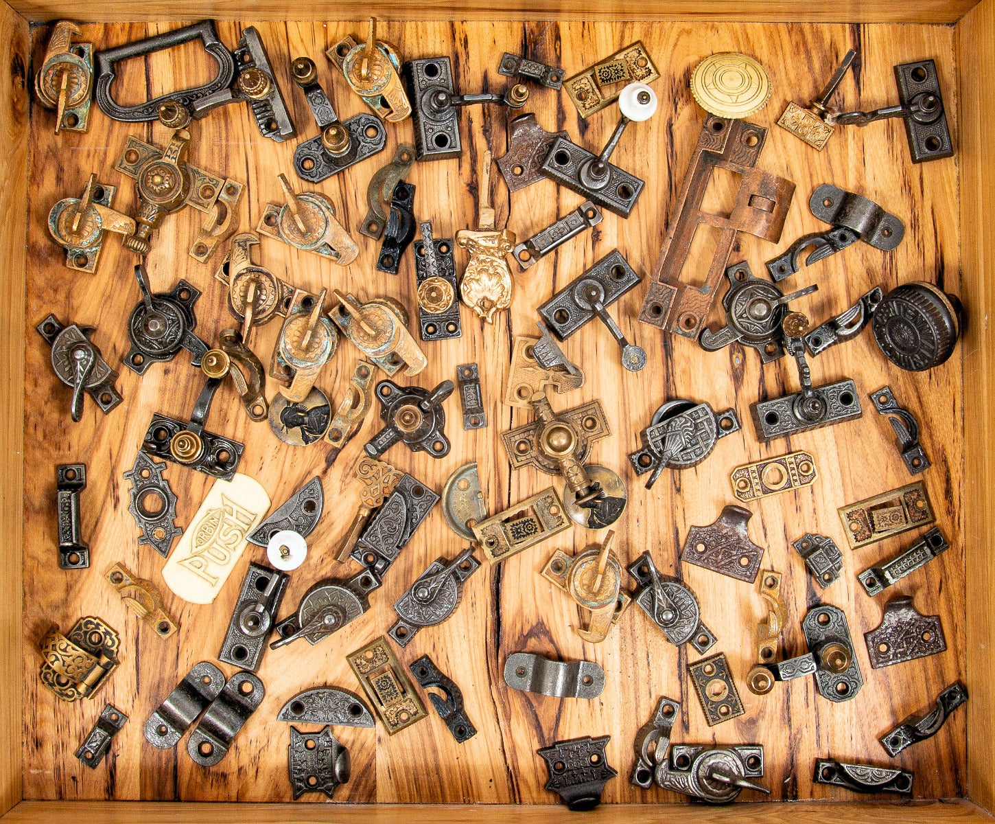 large lot of exceptional late 19th and early 20th century salvaged chicago residential builders' hardware