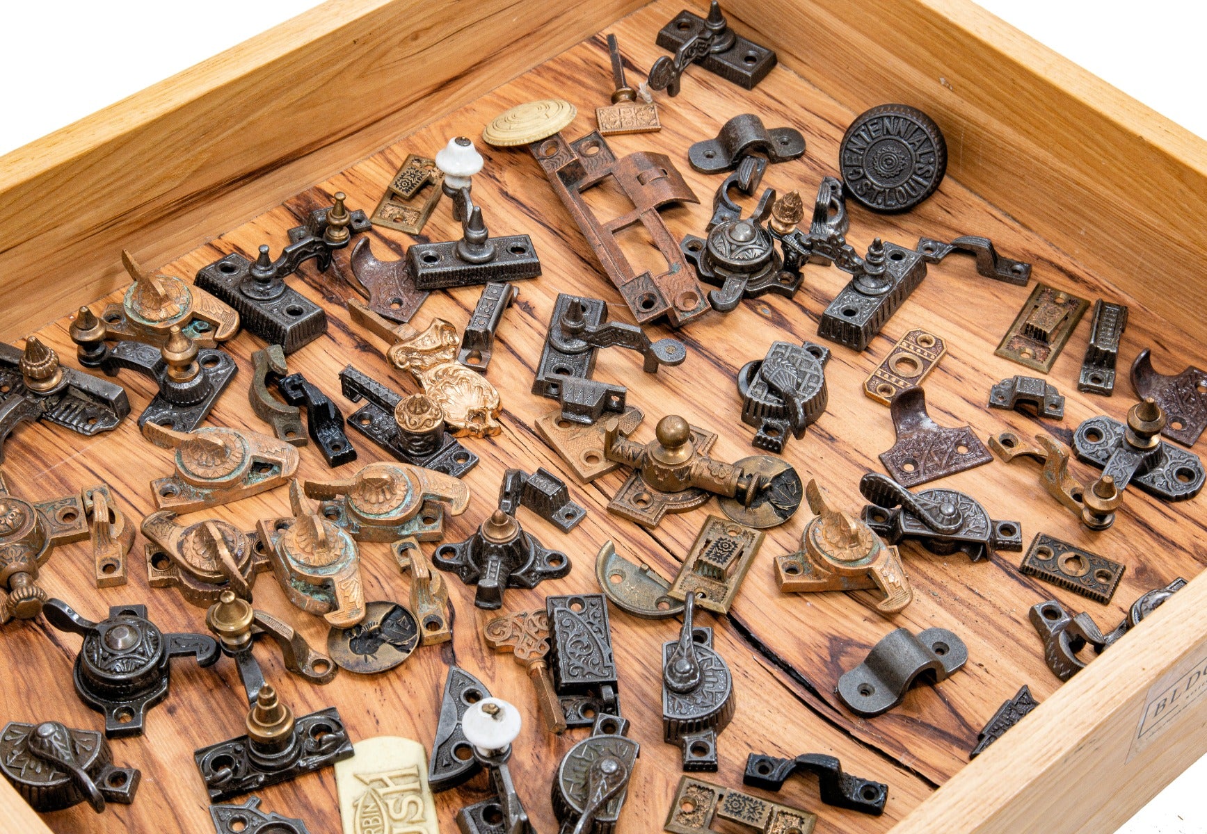 large lot of exceptional late 19th and early 20th century salvaged chicago residential builders' hardware