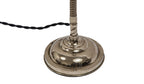 hard to find original nickel-plated early 20th century adjustable faries gooseneck factory office desl lamp with tubular shade