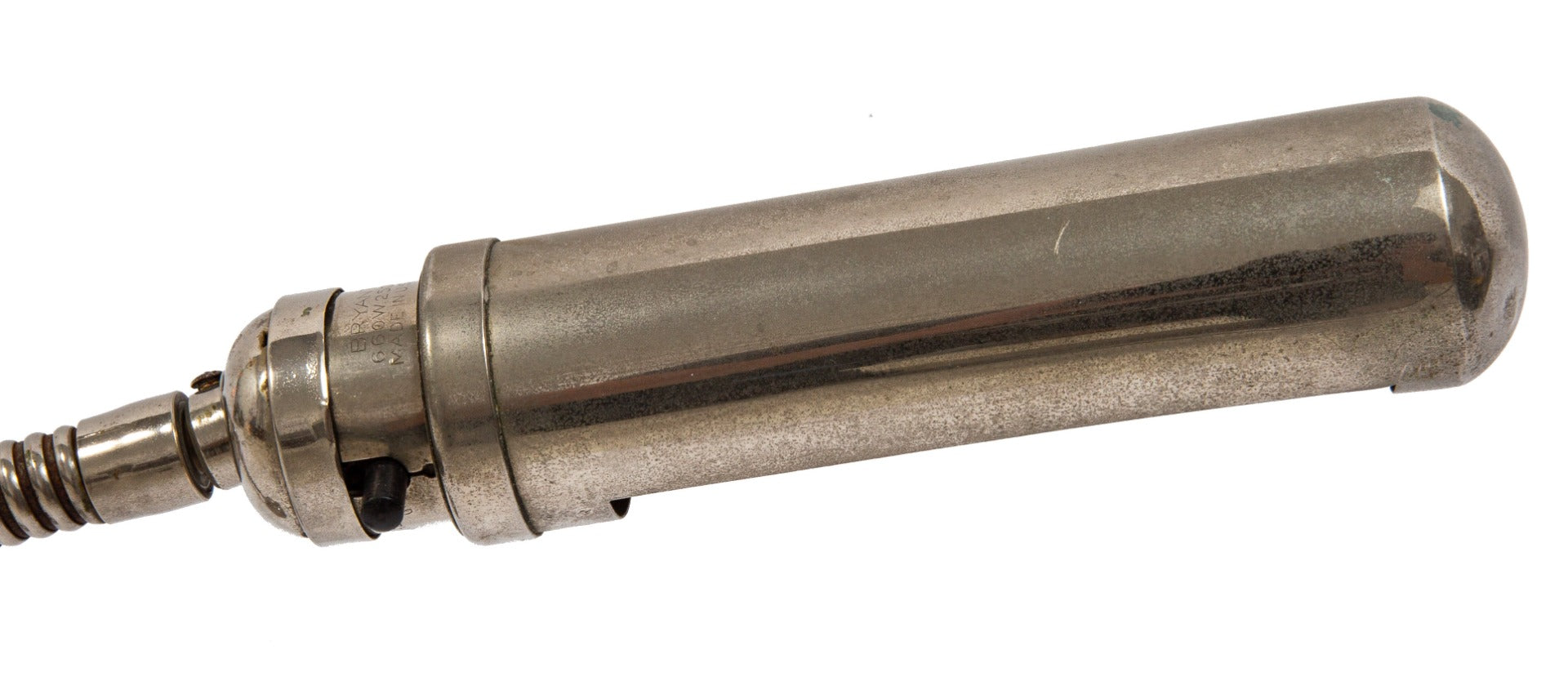 hard to find original nickel-plated early 20th century adjustable faries gooseneck factory office desl lamp with tubular shade