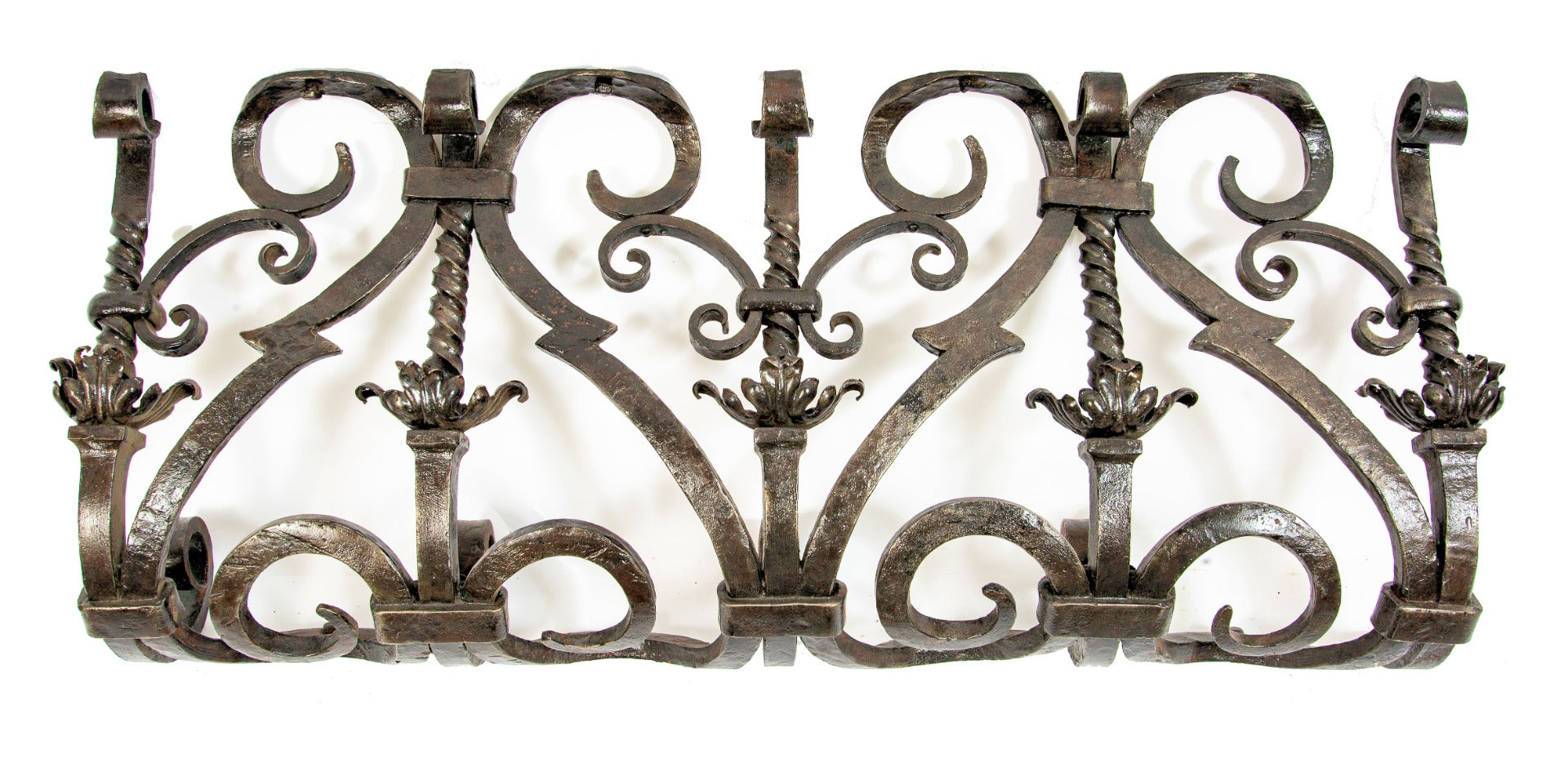 rare ferdinand kieckhefer mansion exterior hand-wrought iron railing executed by cyril colnik