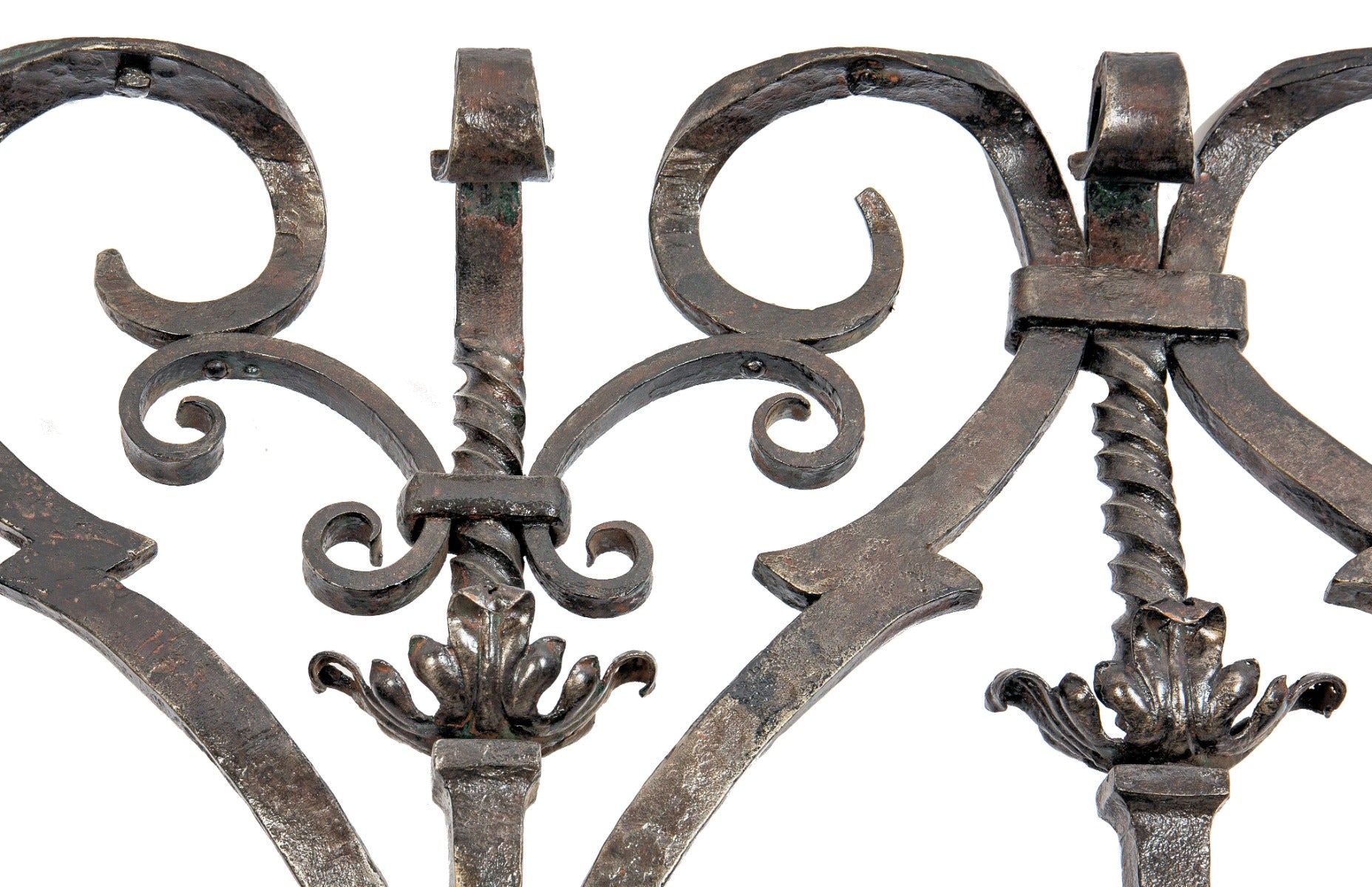 rare ferdinand kieckhefer mansion exterior hand-wrought iron railing executed by cyril colnik