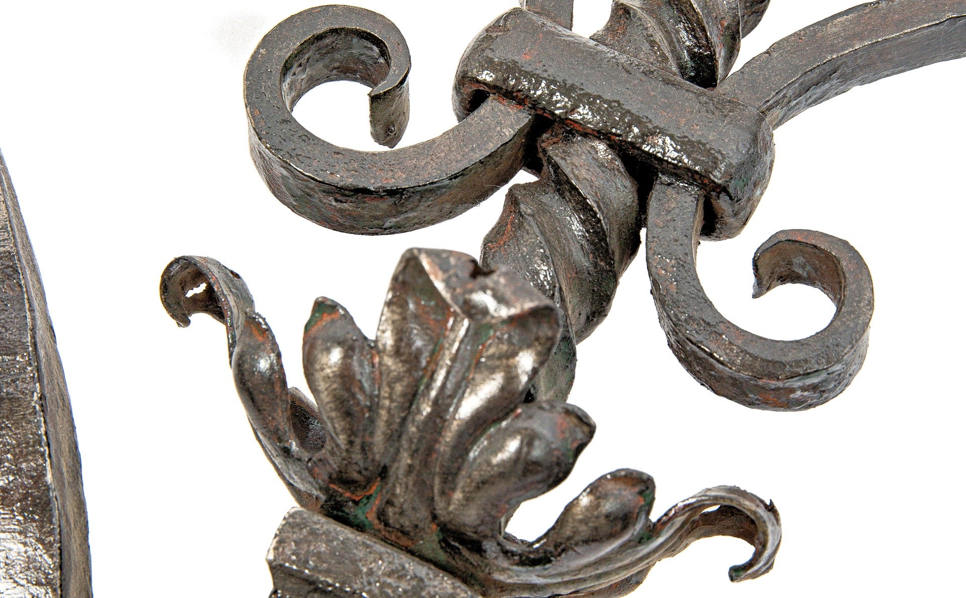 rare ferdinand kieckhefer mansion exterior hand-wrought iron railing executed by cyril colnik