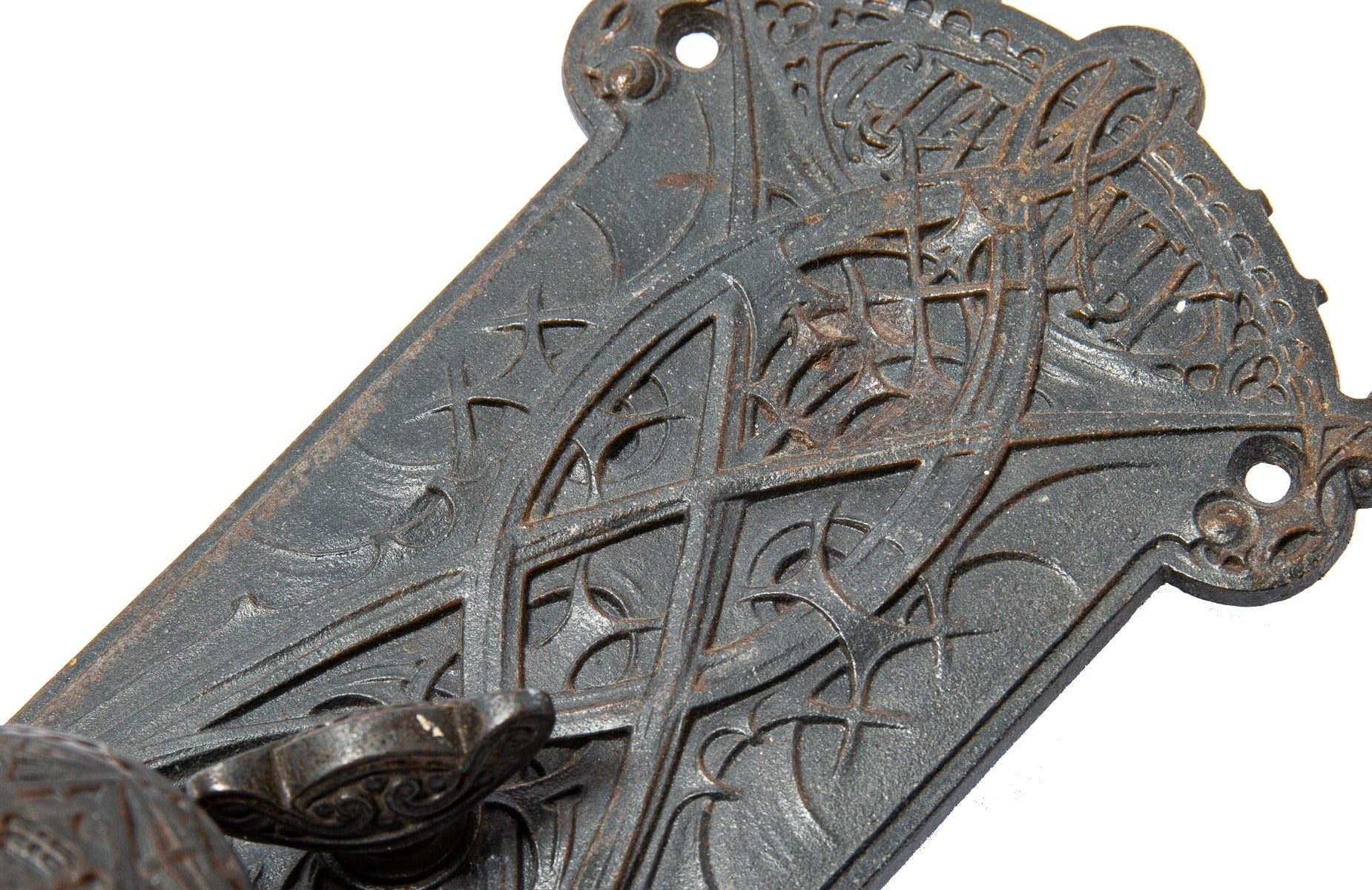 original 1896 oversized louis sullivan-designed ornamental cast iron interior guaranty or prudential building office door hardware