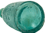 civil war-era aqua blue pony style glass soda bottle manufactured for howell and smith in buffalo, new york.