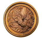 seldom found early 1880s original ornamental cast bronze "hummingbird" passage size doorknob with nicely aged patina