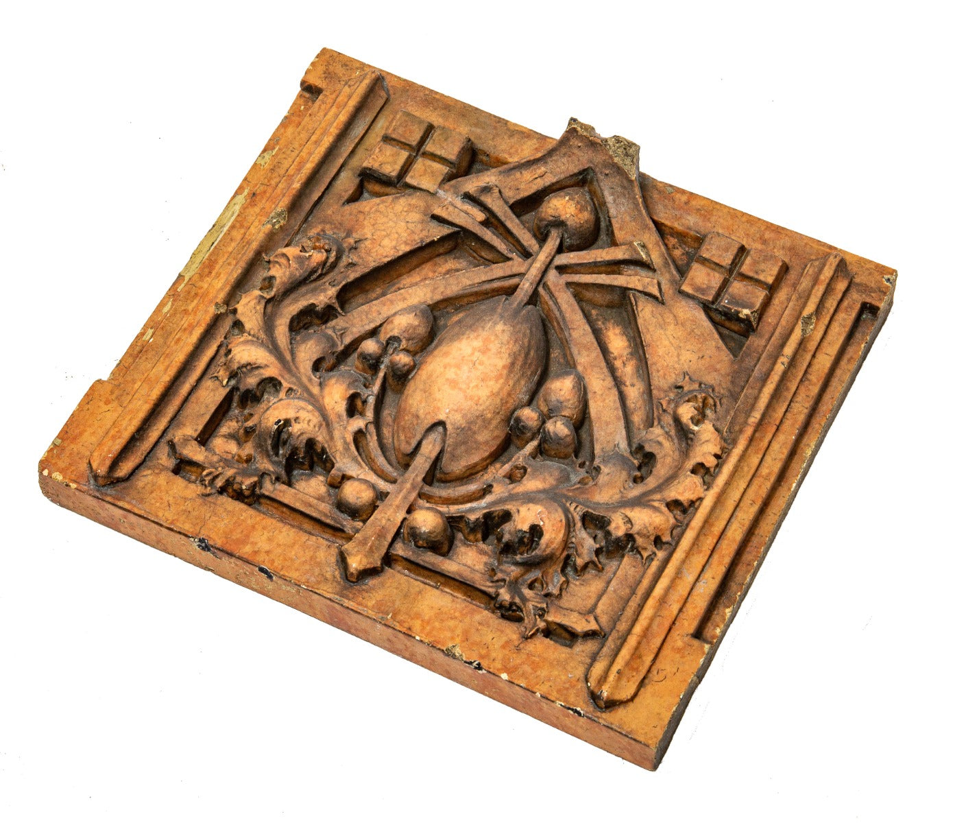 museum-quality 1936 george grant elmslie-designed thomas a. edison school glazed terra cotta