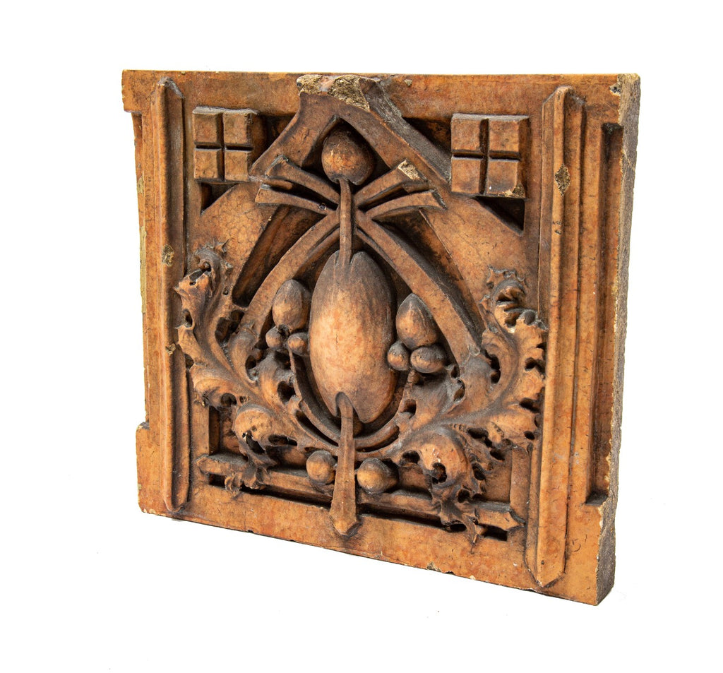 museum-quality 1936 george grant elmslie-designed thomas a. edison school glazed terra cotta